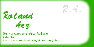 roland arz business card